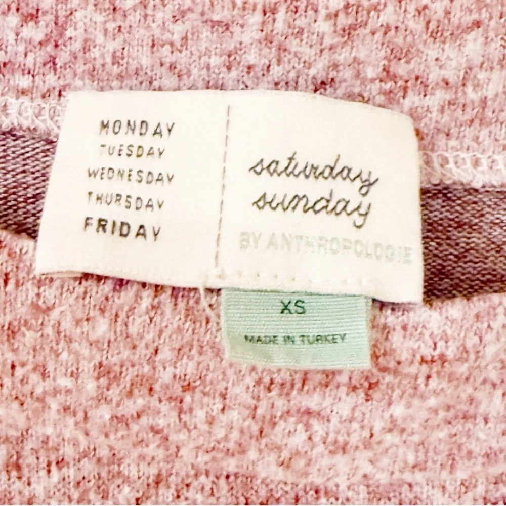 Anthropologie Saturday Sunday Payton Brushed‎ Fleece Side Tie Sweater Size XS